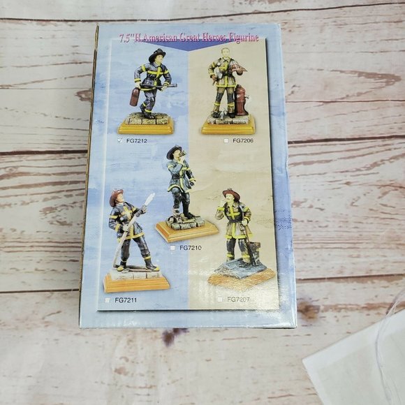 7.5" American Great Heroes Fire Extinguisher Carrying Fireman FG7212 Home Décor - Picture 2 of 12